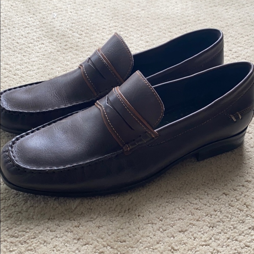 Men’s Hush Puppies Brown Penny Loafer slip ons 9.5